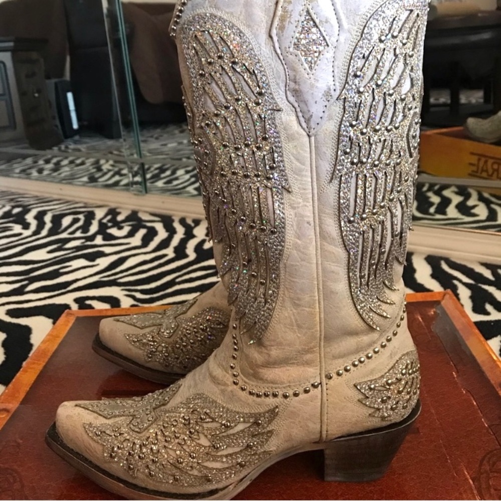 Corral Bone Cross/ Wings Boots